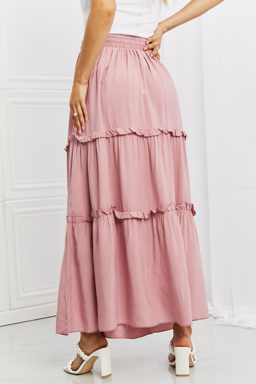 Mariella Maxi Skirt in Mauve Pink