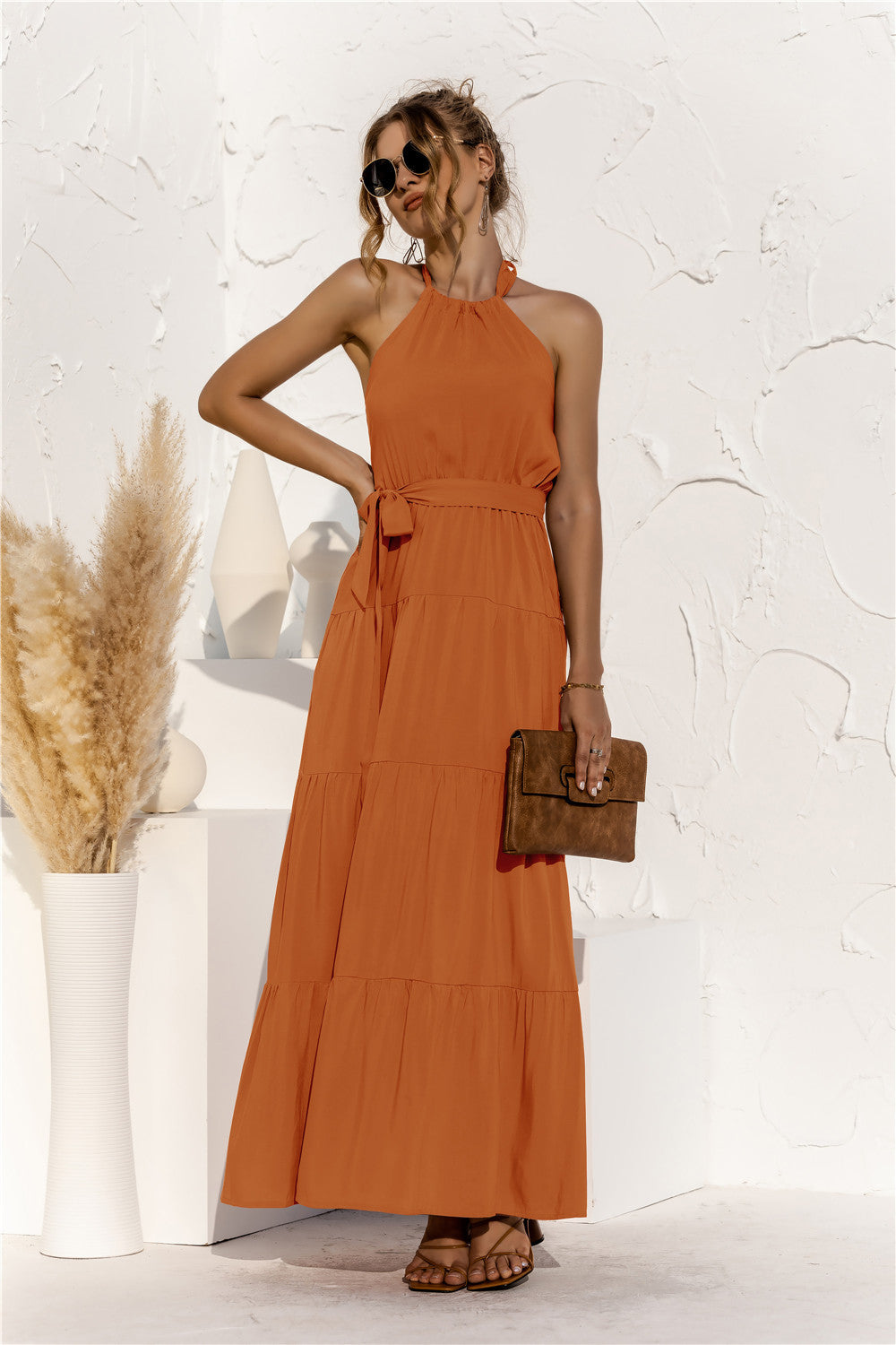 Timber Tie Waist Tiered Maxi Dress | 2 colors |