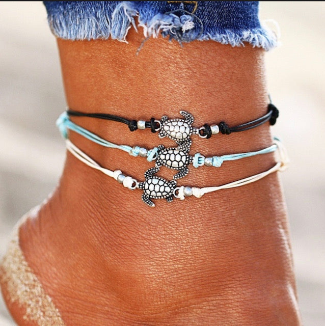 Turtle Anklet |3 colors available|