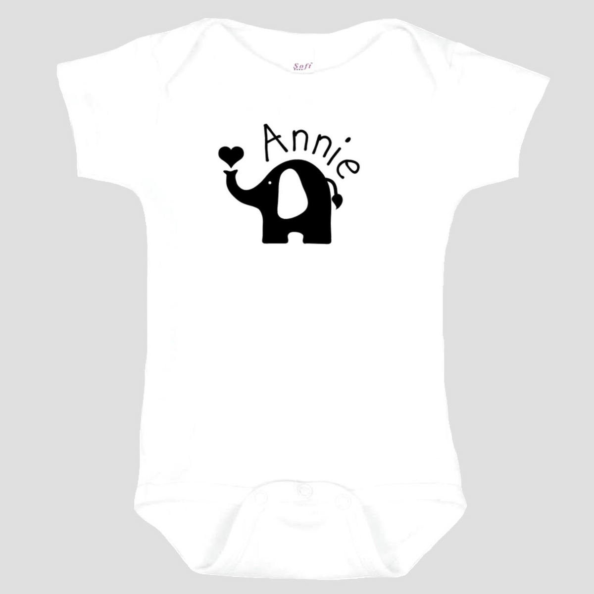 Baby Onesie: Elephant * add baby name