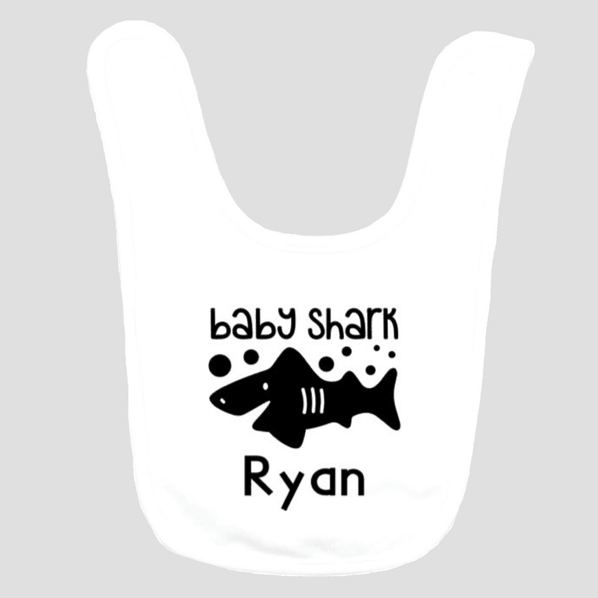 Baby Bib: Shark * add baby name