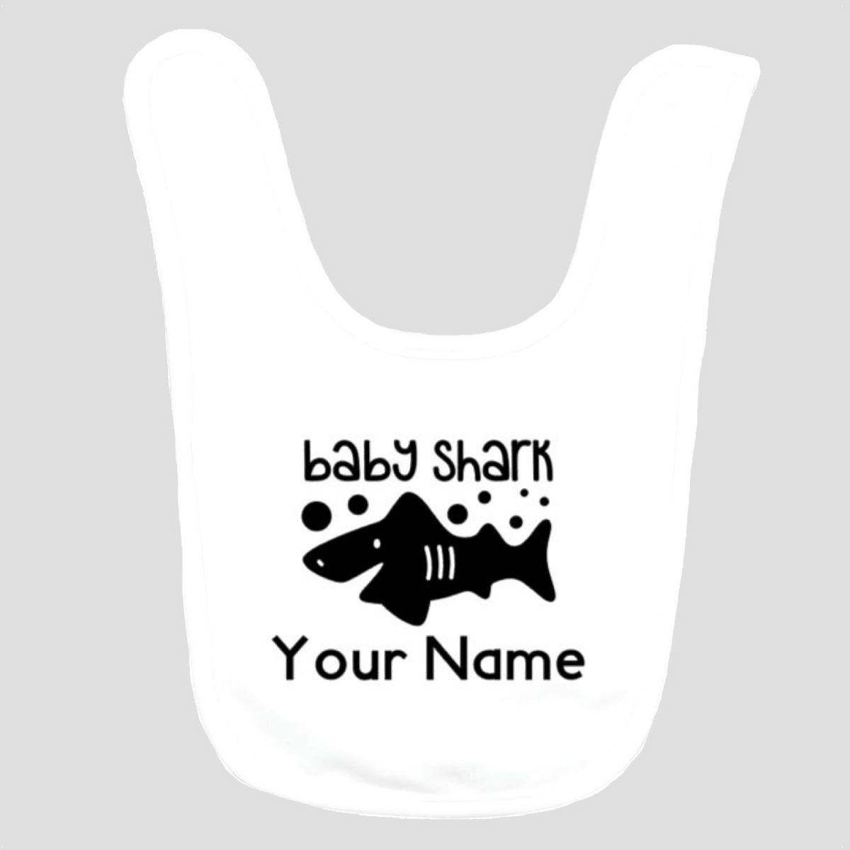 Baby Bib: Shark * add baby name