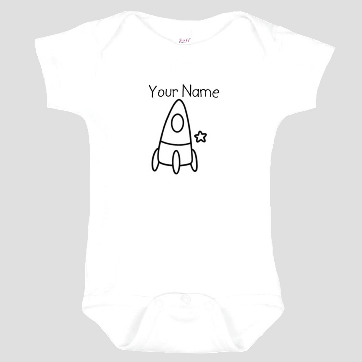 Baby Onesie: Spaceship * add baby name