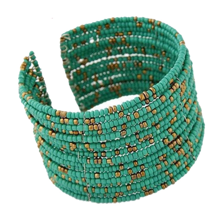 Beaded Stretch Cuff Bracelet |4 colors|