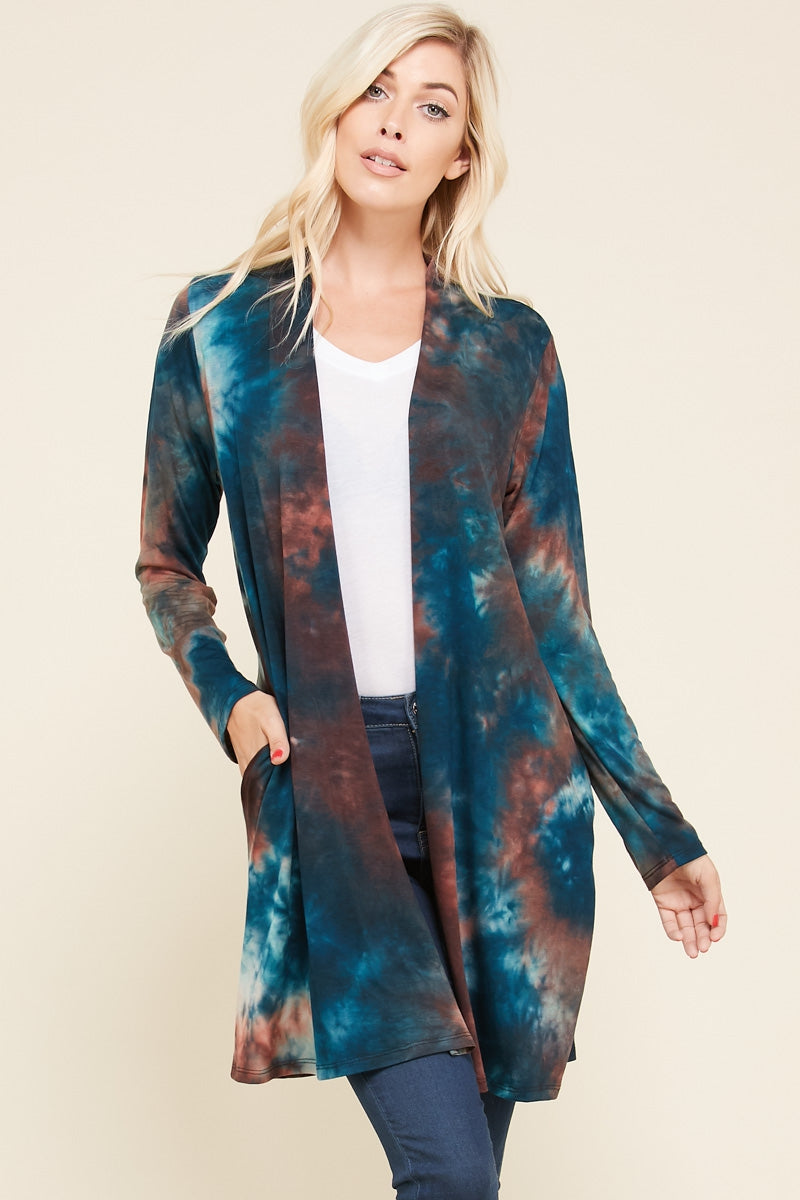 Tie dye best sale cardigan womens