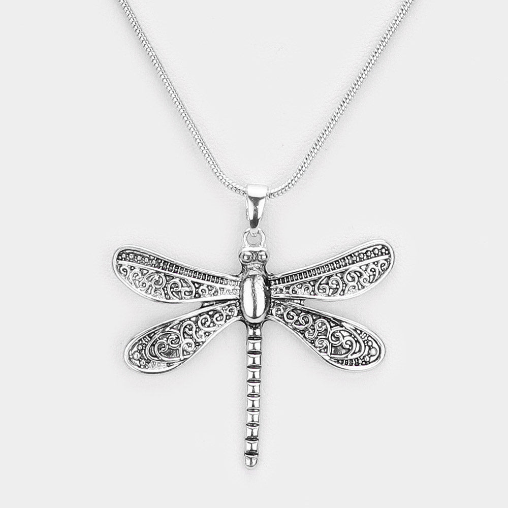 Dragonfly Necklace & Earring Set