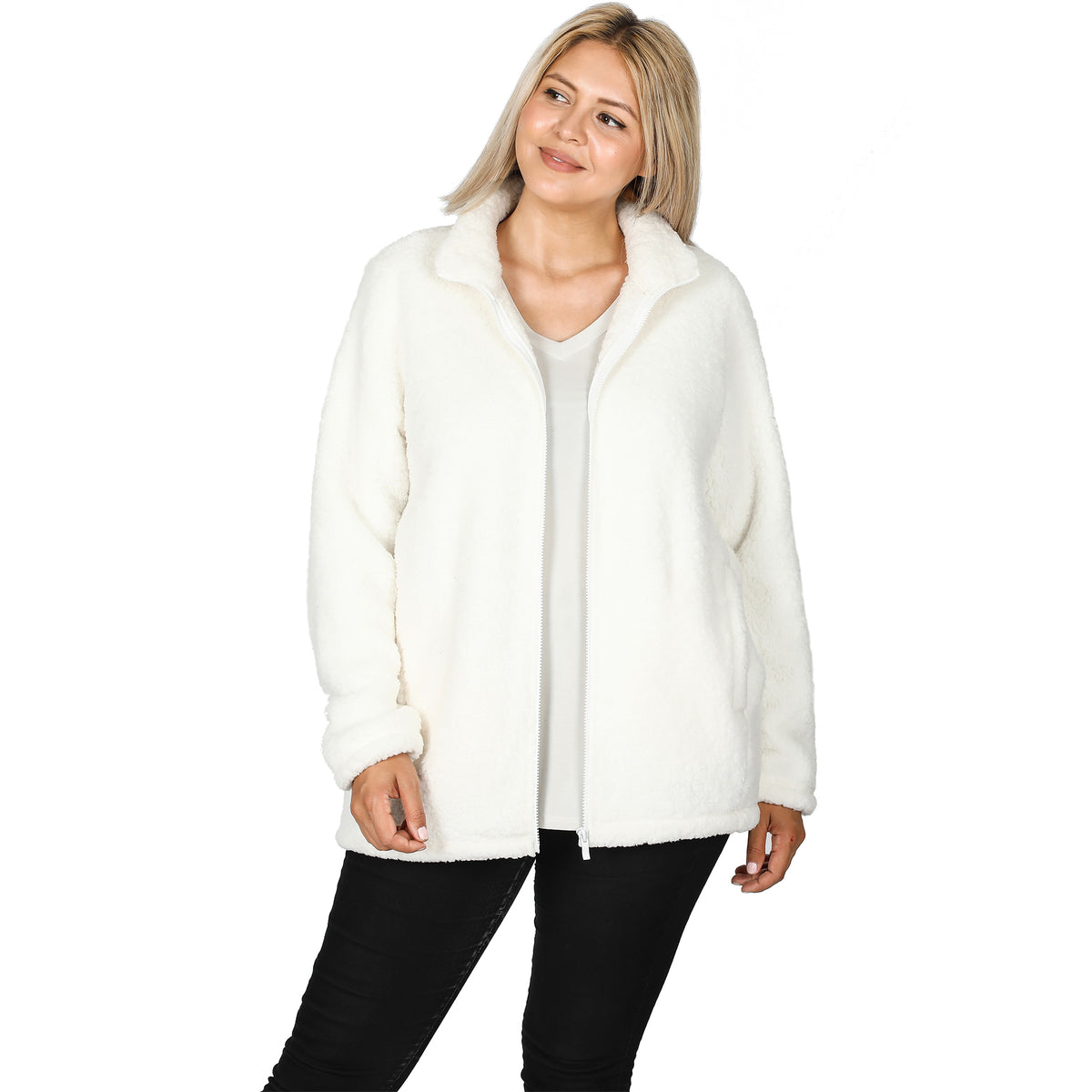 Cozette Sherpa Jacket with Pockets