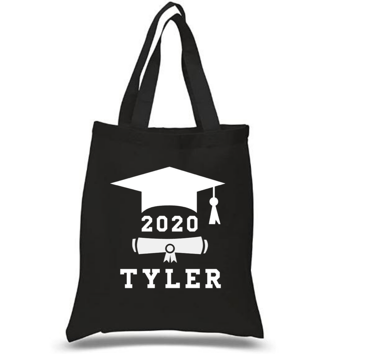 Tote Bag: Graduate Cap & Diploma * Personalized