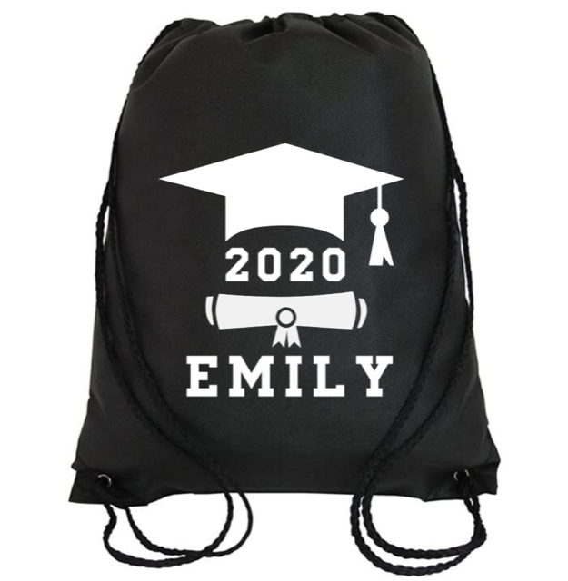 Cinch Bag: Graduate Cap & Diploma * Personalized