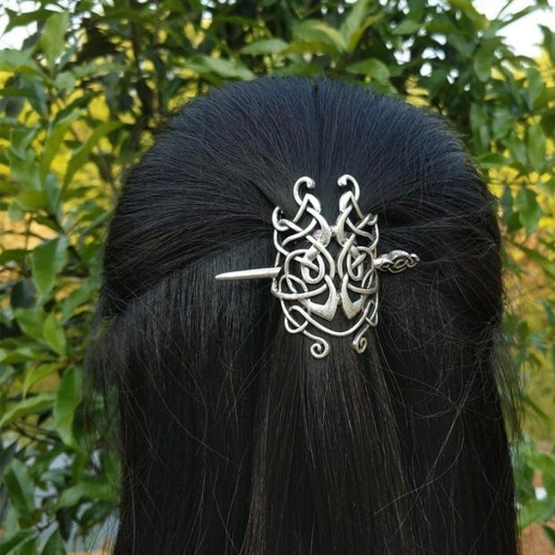 Celtic Flower Hair Clip