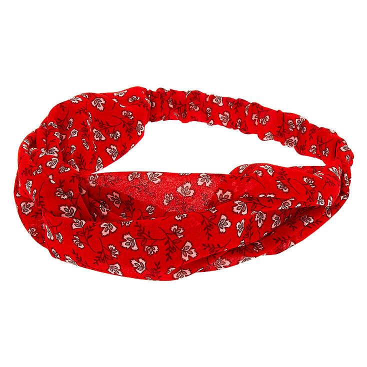 Scarlet Floral Headband Wrap