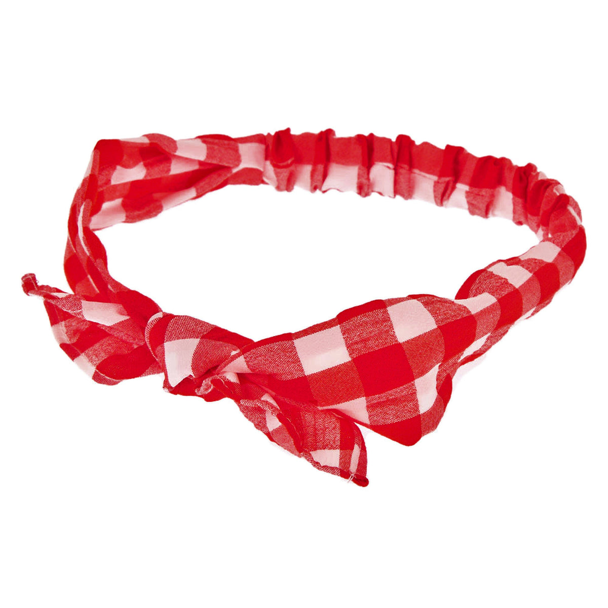 Red Picnic Plaid Headband Wrap