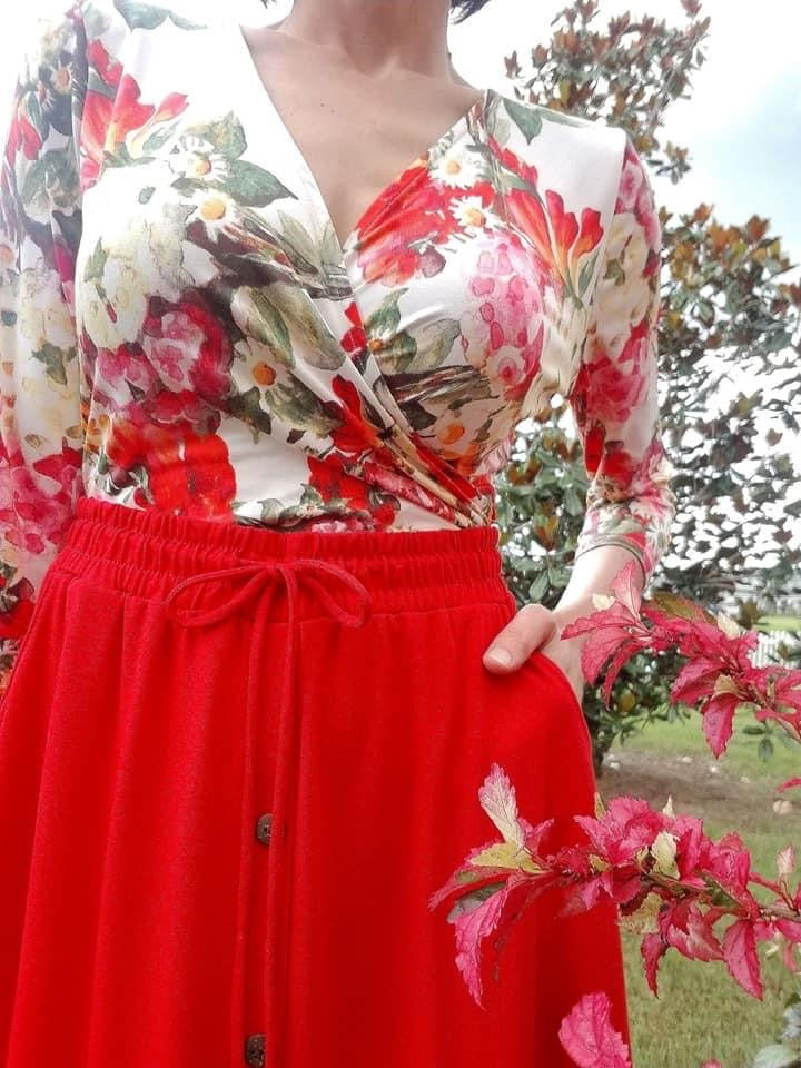 Marsha Skirt 2XL Red