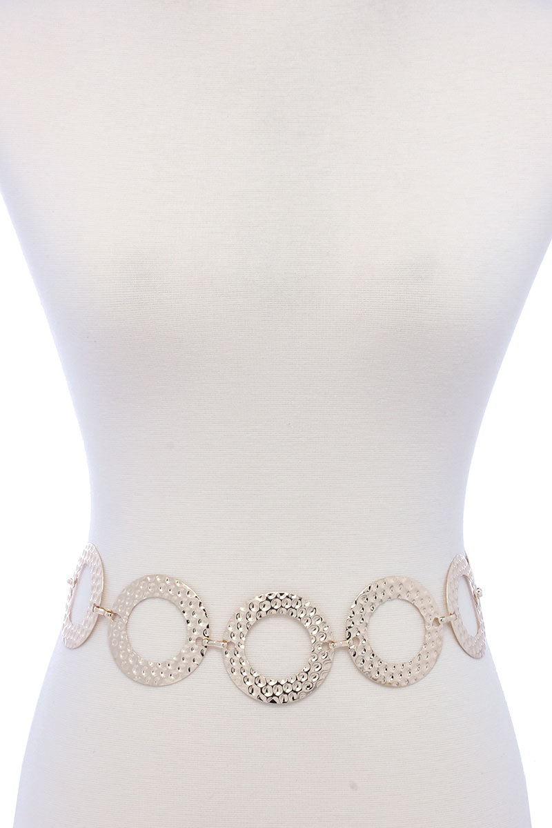 Circle Link Fashion Jewelry Belt |silver or gold|
