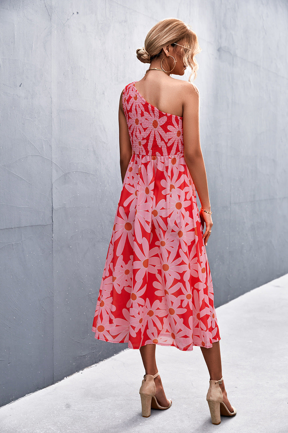 Olivia One-Shoulder Midi Dress | 4 colors |