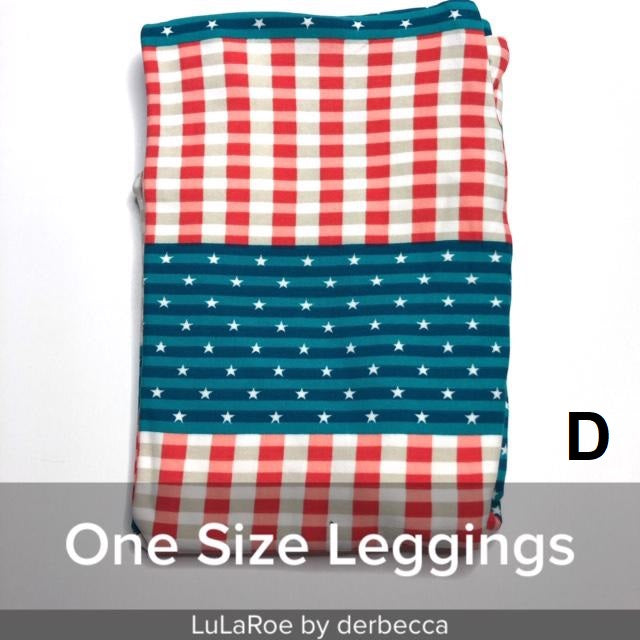 Printed Leggings OS Patriotic