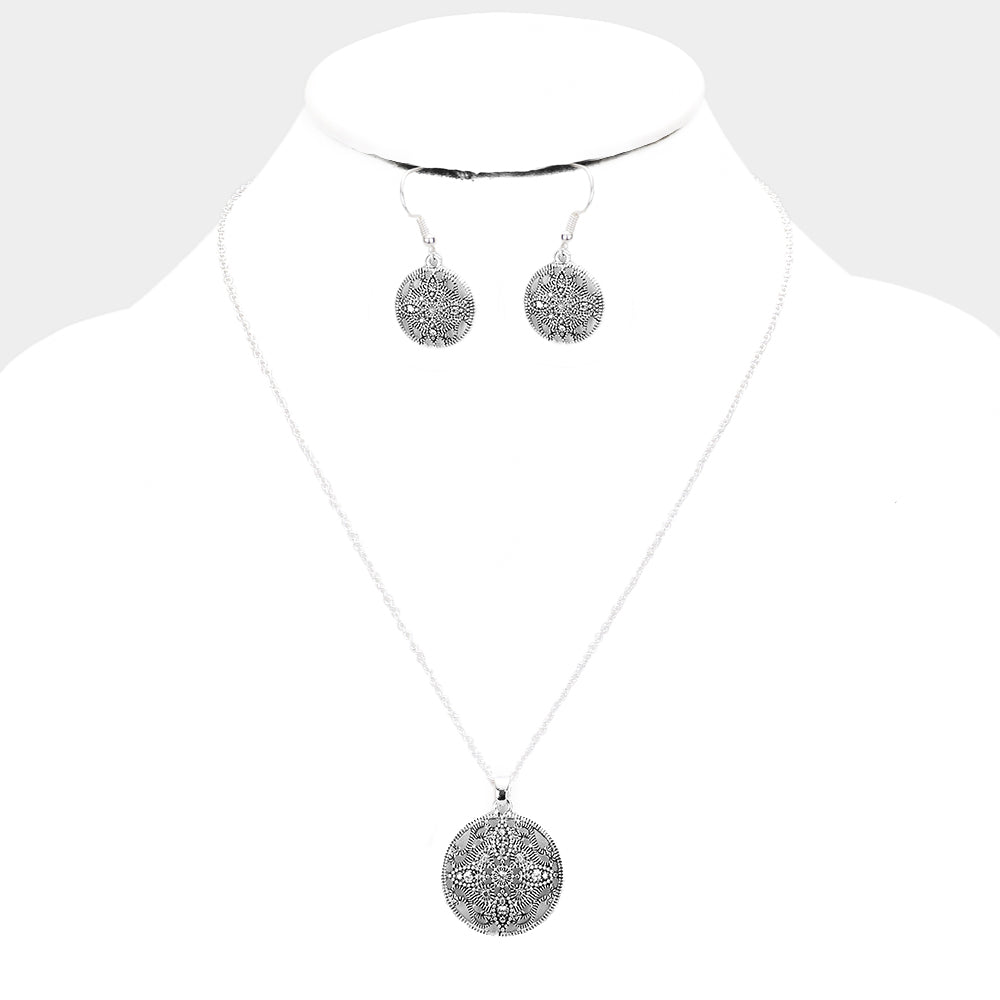 Filigree Necklace & Earring Set