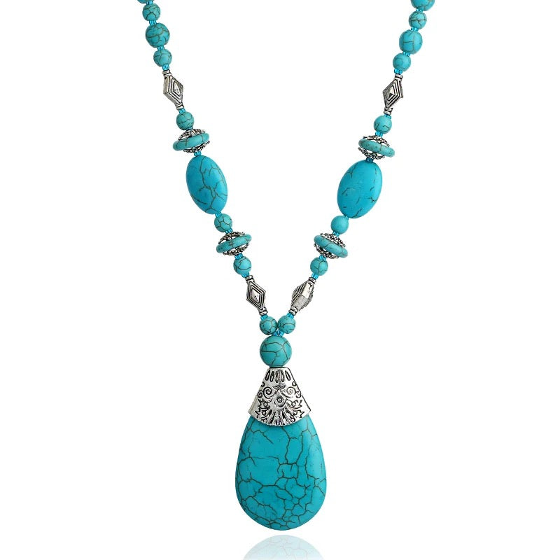 Turquoise Drop Pendant Necklace