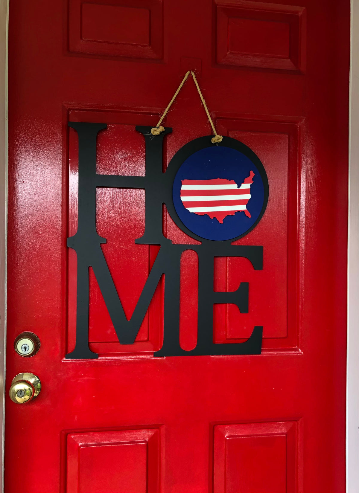 Interchangeable Home Sign Wooden Medallions Inserts Made in USA Home Decor HOME Mix & Match America Flag Patriotic