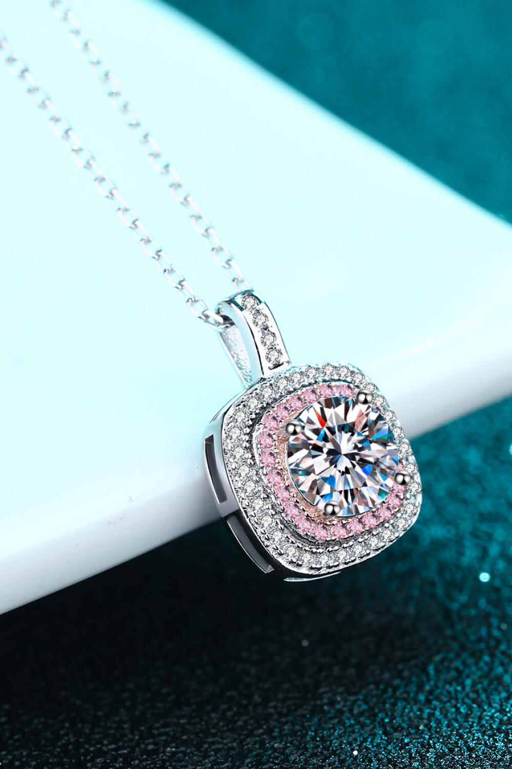 Need You Now Moissanite Geometric Pendant Necklace
