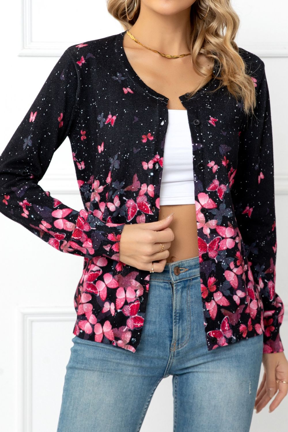 Fond of Floral Button Up Cardigan | 3 colors |