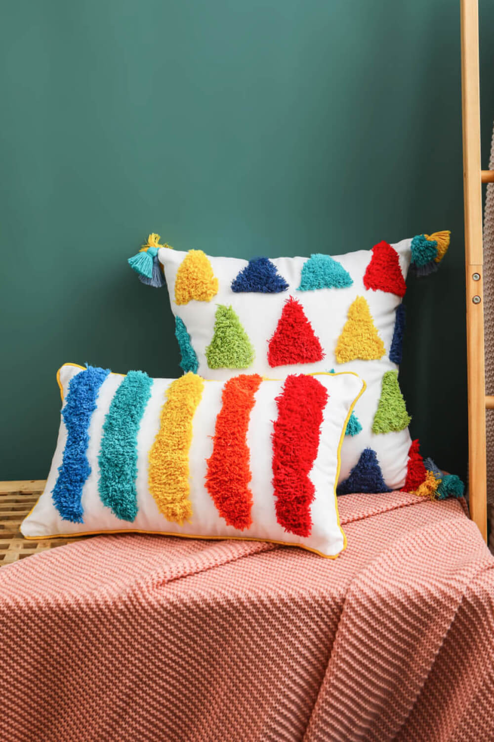 Multicolored Rainbow Throw Pillow Case | 6 Styles |