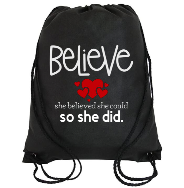 Cinch Bag: Believe
