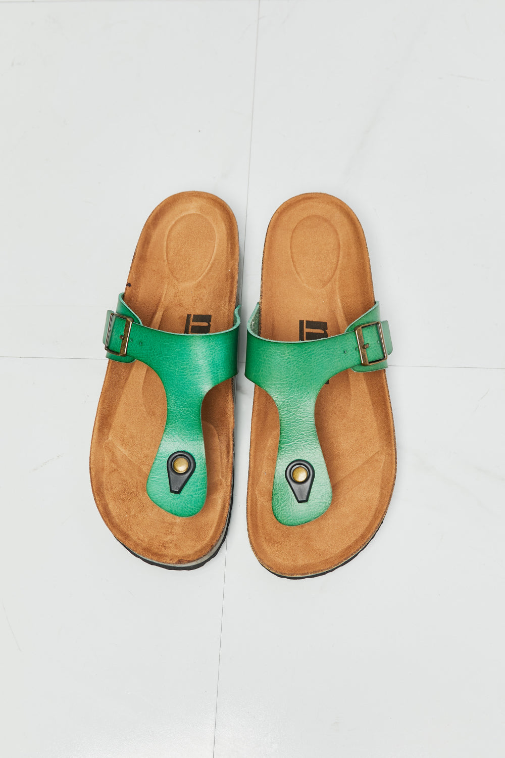 Drift Away T-Strap Sandal in Green