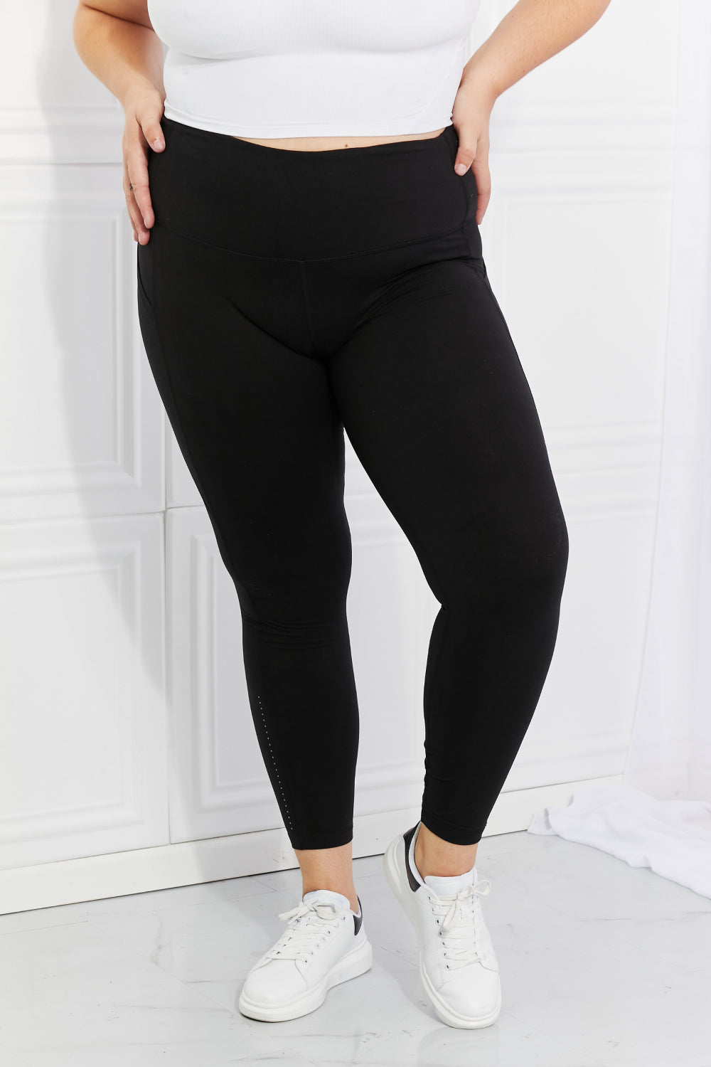 Reflective Dot Leggings with Pockets