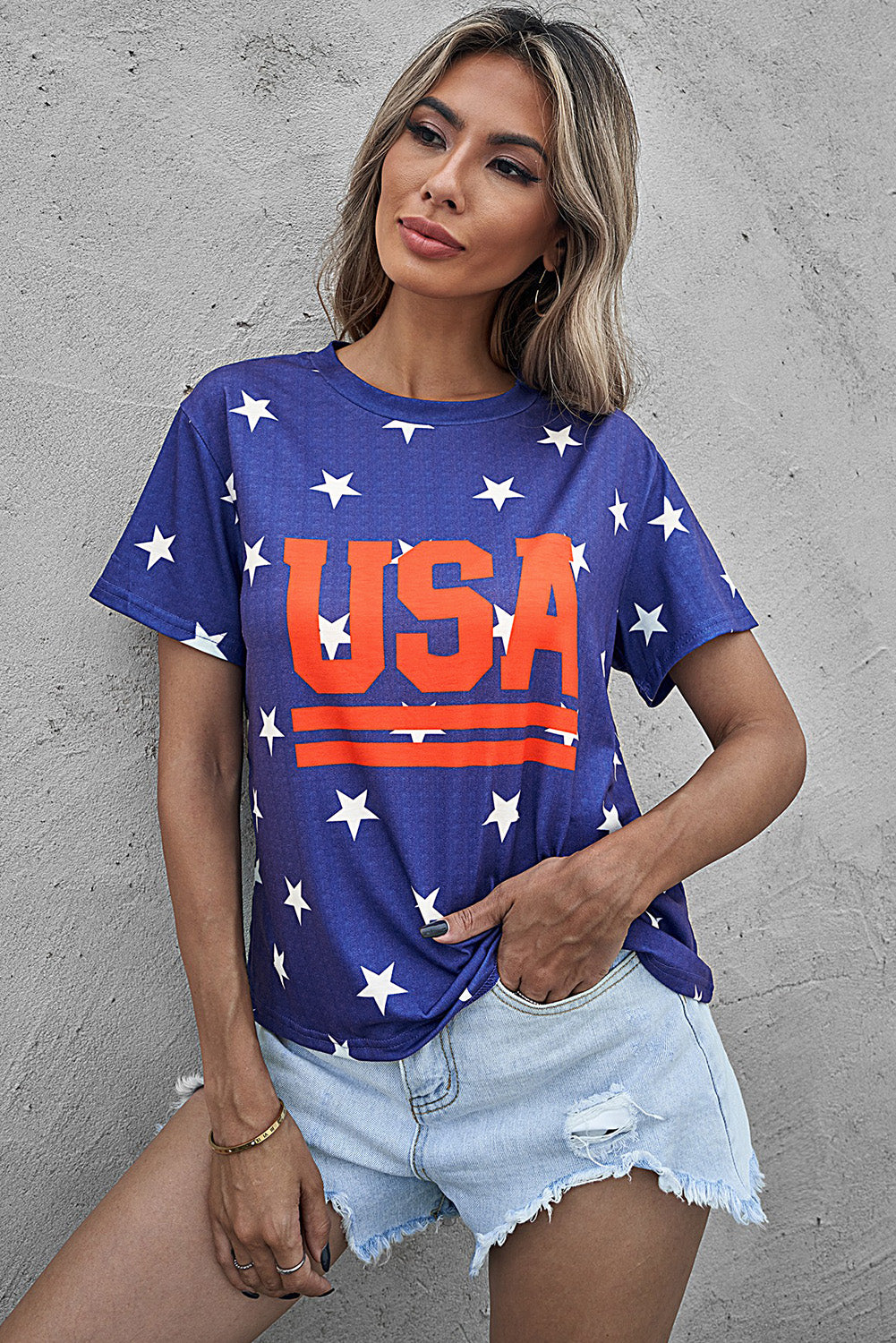 USA Star Red, White, and Blue Tee