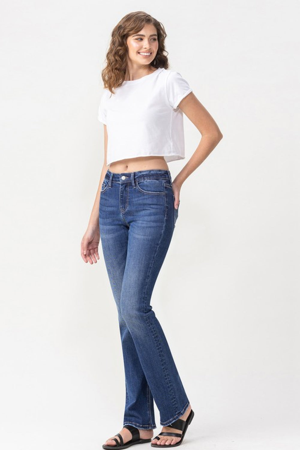 Rebecca Midrise Bootcut Jeans Dark Wash