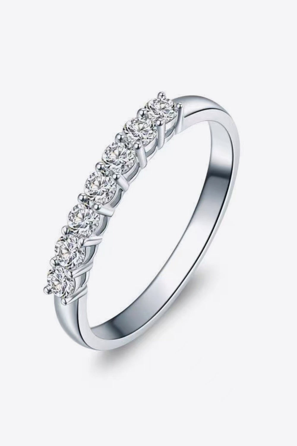 Charming Moissanite 925 Sterling Silver Band Ring