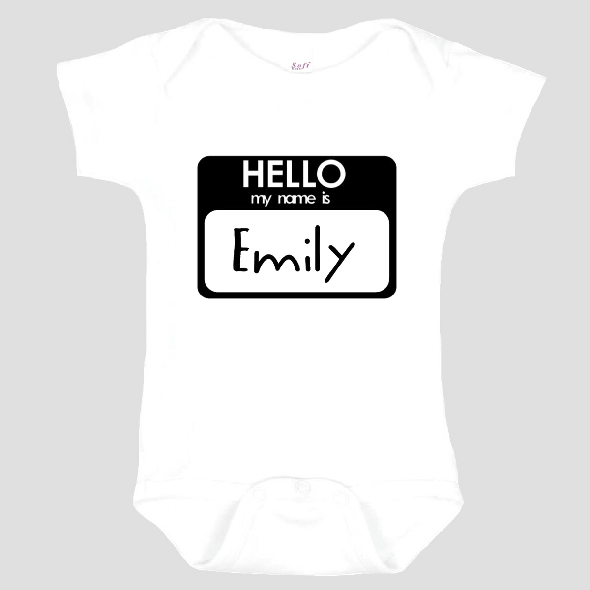 Baby Onesie: Hello My Name Is * add baby name