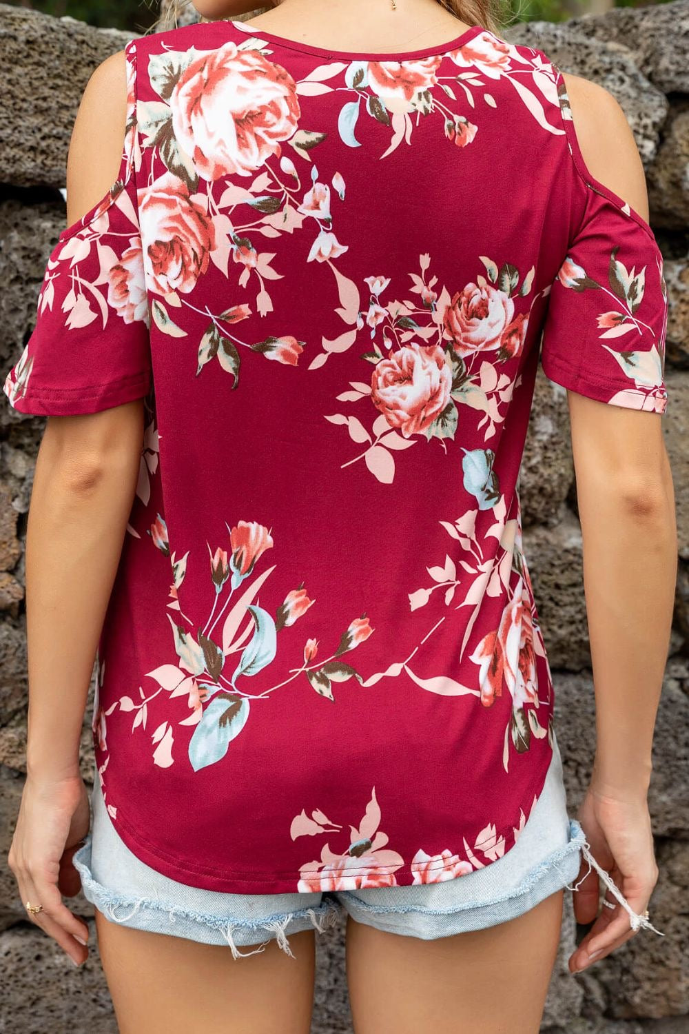 Flawless Floral Cold-Shoulder Top | 6 colors |