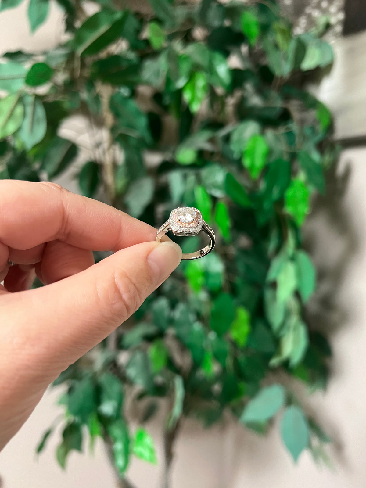Need You Now Moissanite Geometric Ring
