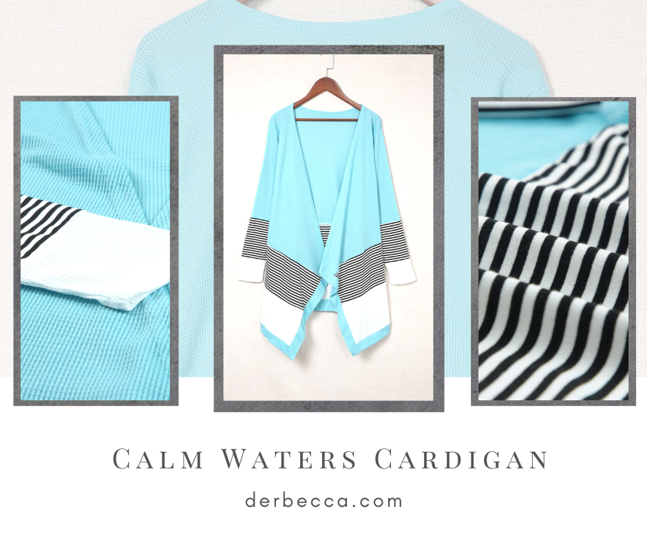 Calm Waters Cardigan in Caribbean Blue