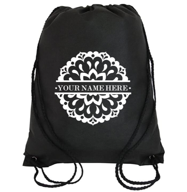 Cinch Bag: Mandala Personalized * Add your name
