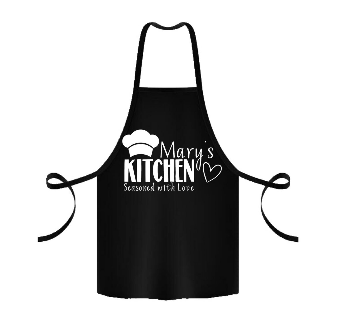 Apron: Seasoned with Love * Personalized * Add your name