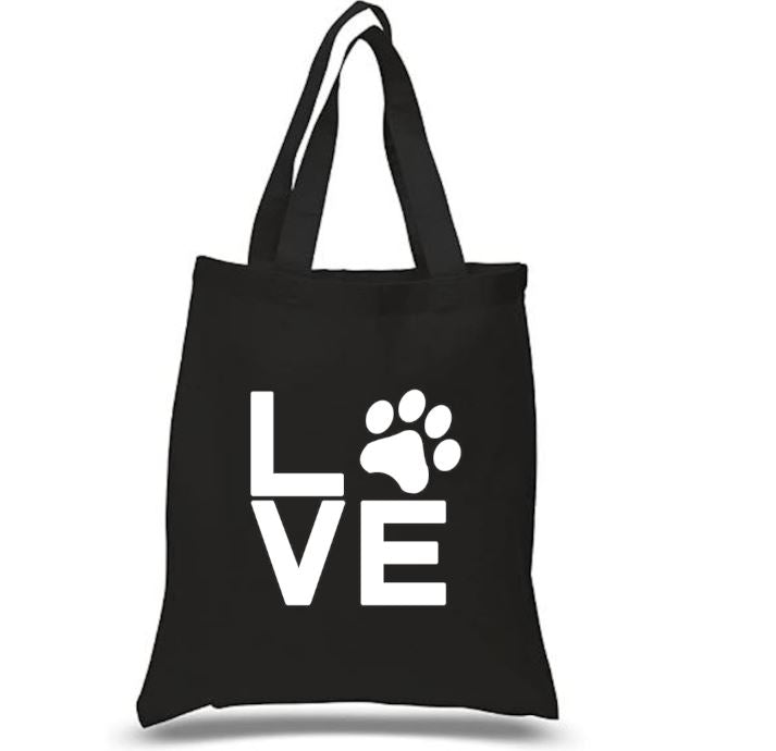 Tote Bag: LOVE Paw Print