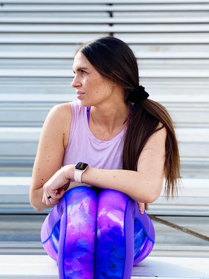 Brave Athleisure Ankle Legging 2XL Purple Tie Dye Galaxy