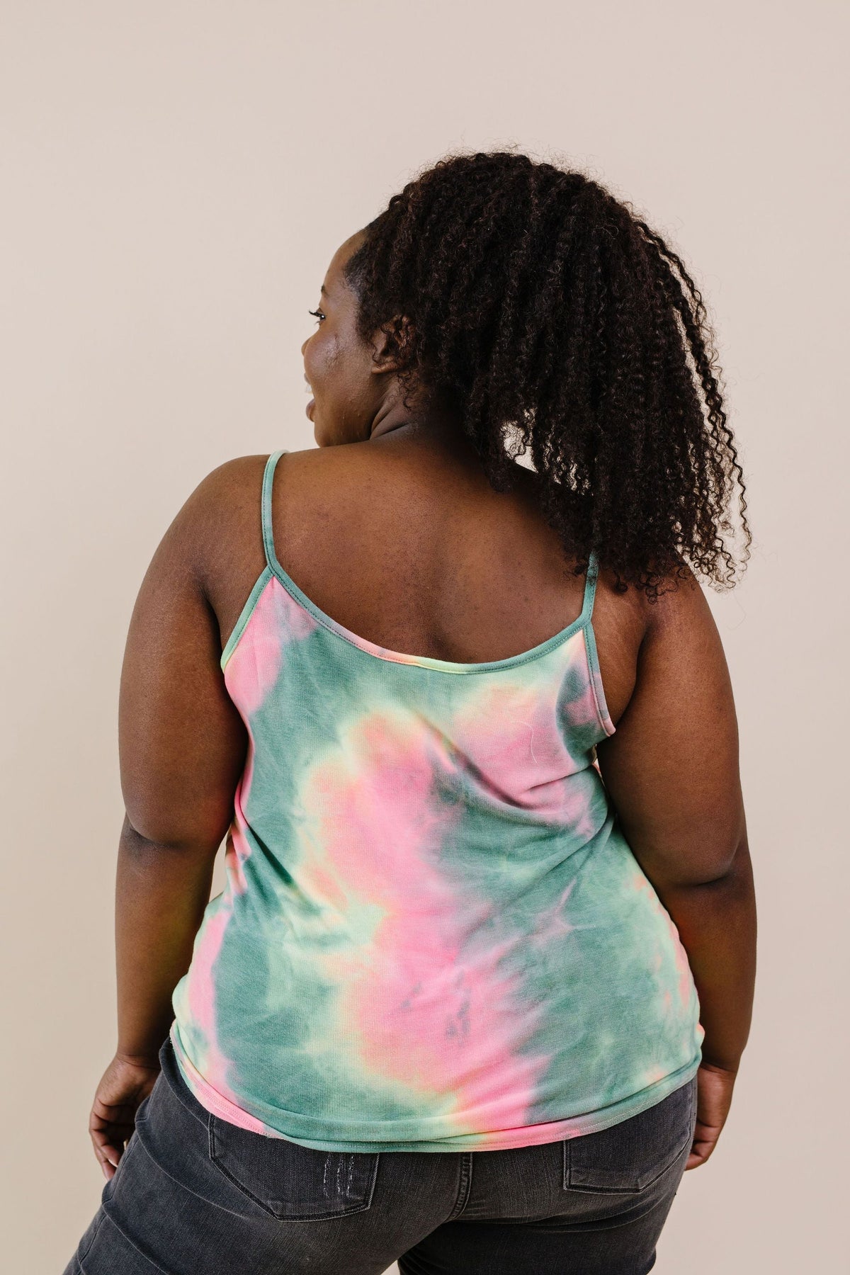 LAST ONE sz LARGE Wild N Tie Dyed Tank Green
