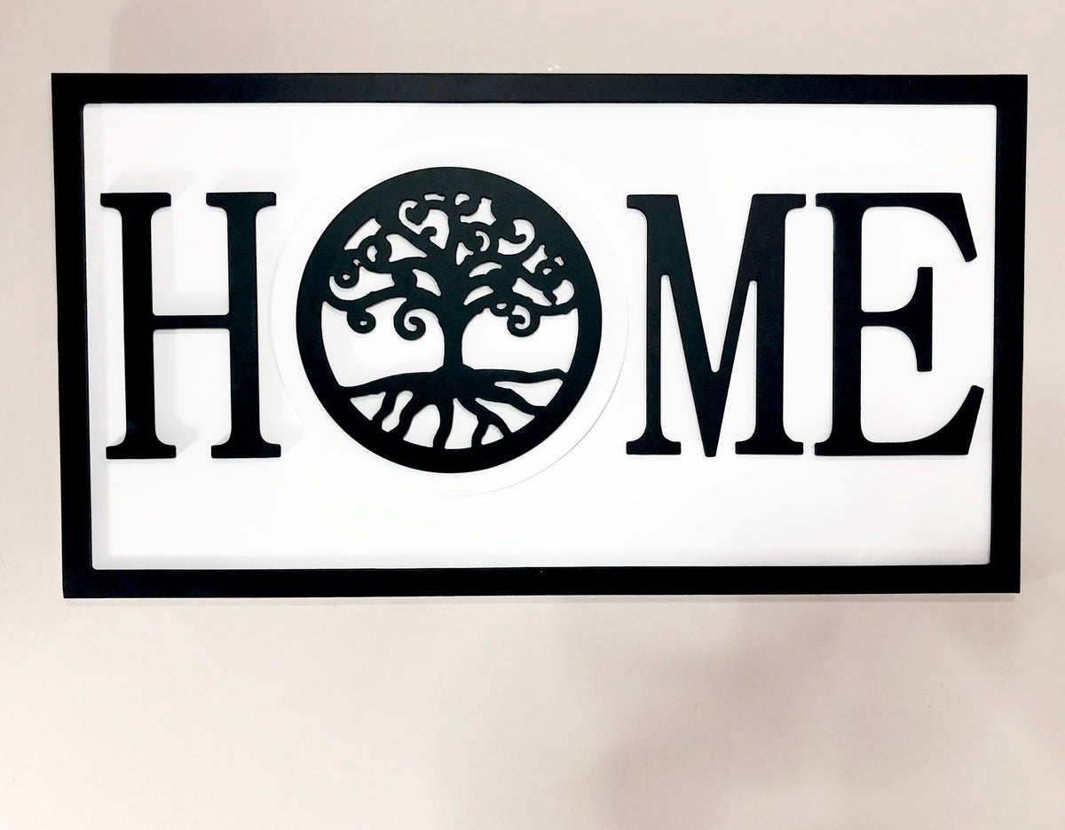 Interchangeable Home Sign Wooden Medallions Inserts Made in USA Home Decor HOME Mix & Match Tree of Life